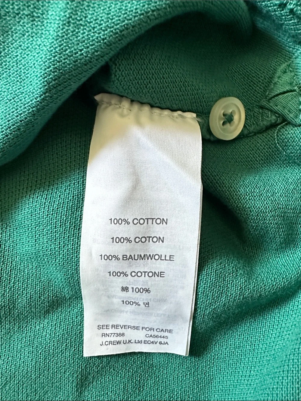 J. Crew Teal Green Short Sleeve Polo